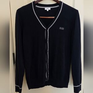 Hugo Boss Black Sweater with Gray Accents